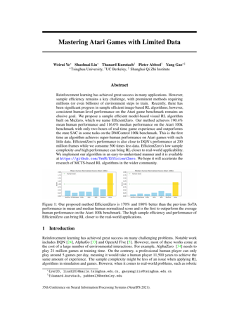 First page of Mastering Atari Games with Limited Data