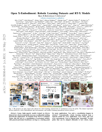 First page of Open X-Embodiment: Robotic Learning Datasets and RT-X Models